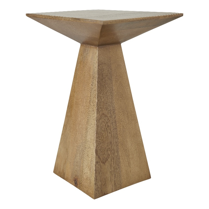 Garnett Indoor Mango Wood Side Table Light Brown