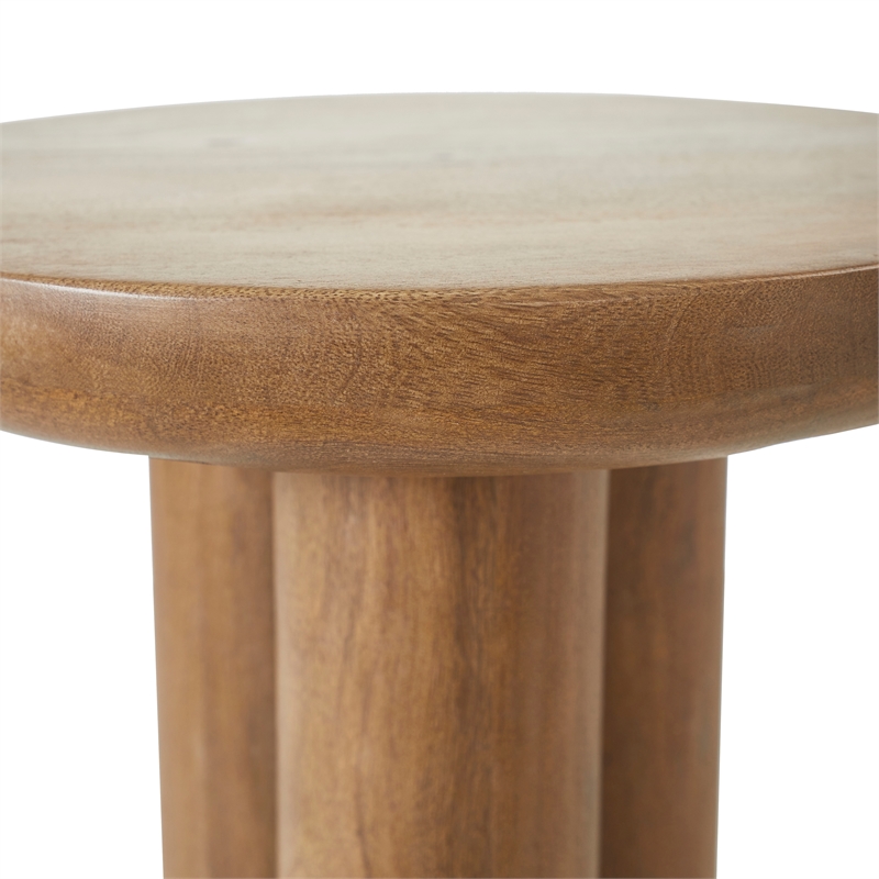 Honey Indoor Mango Wood Side Table Light Brown