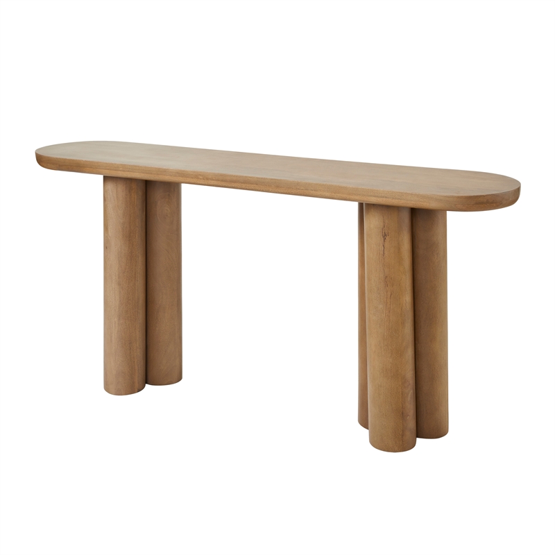 Ramona Indoor Mango Wood Console Table Light Brown