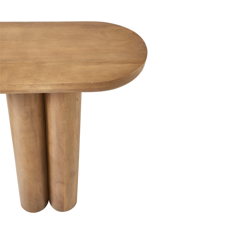 Ramona Indoor Mango Wood Console Table Light Brown