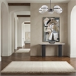 Alessio Indoor Breccia Marble Console Table Walnut