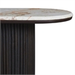 Alessio Indoor Breccia Marble Console Table Walnut