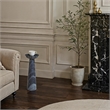 Mercura Indoor Mercury Black  Marble Side Table