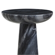 Mercura Indoor Mercury Black  Marble Side Table
