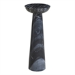 Mercura Indoor Mercury Black  Marble Side Table
