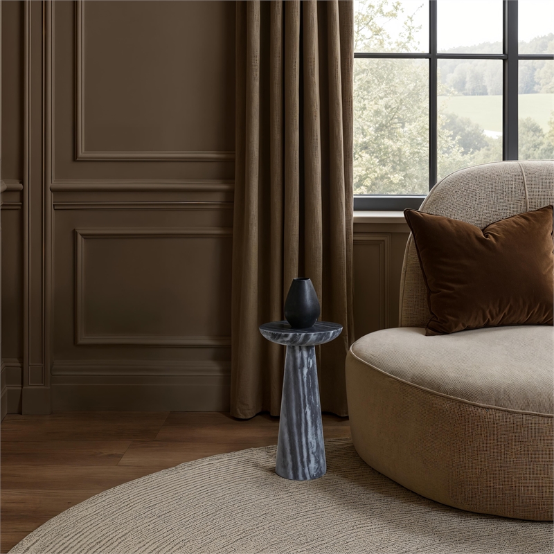 Mercura Indoor Toronto Brown Marble Side Table