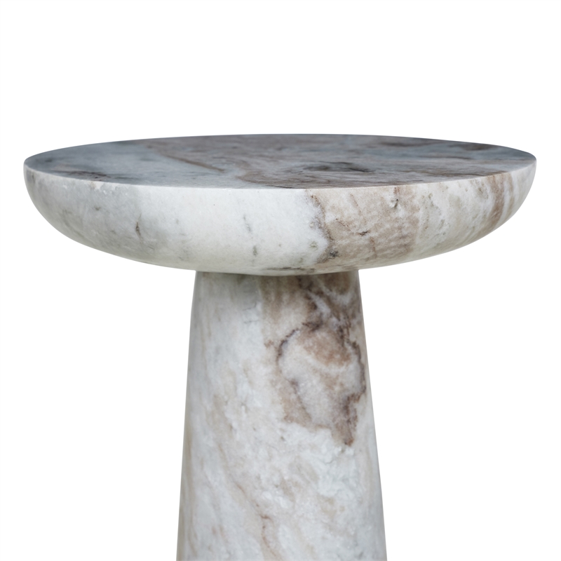 Mercura Indoor Toronto Brown Marble Side Table