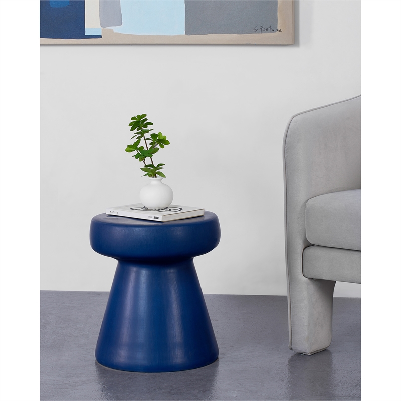 Charlie Indoor/Outdoor Ceramic Table Matte Navy