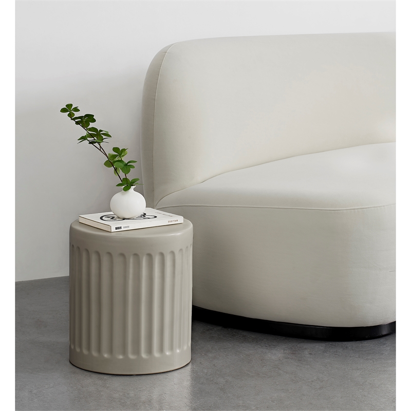 Lucian Indoor/Outdoor Ceramic Table White