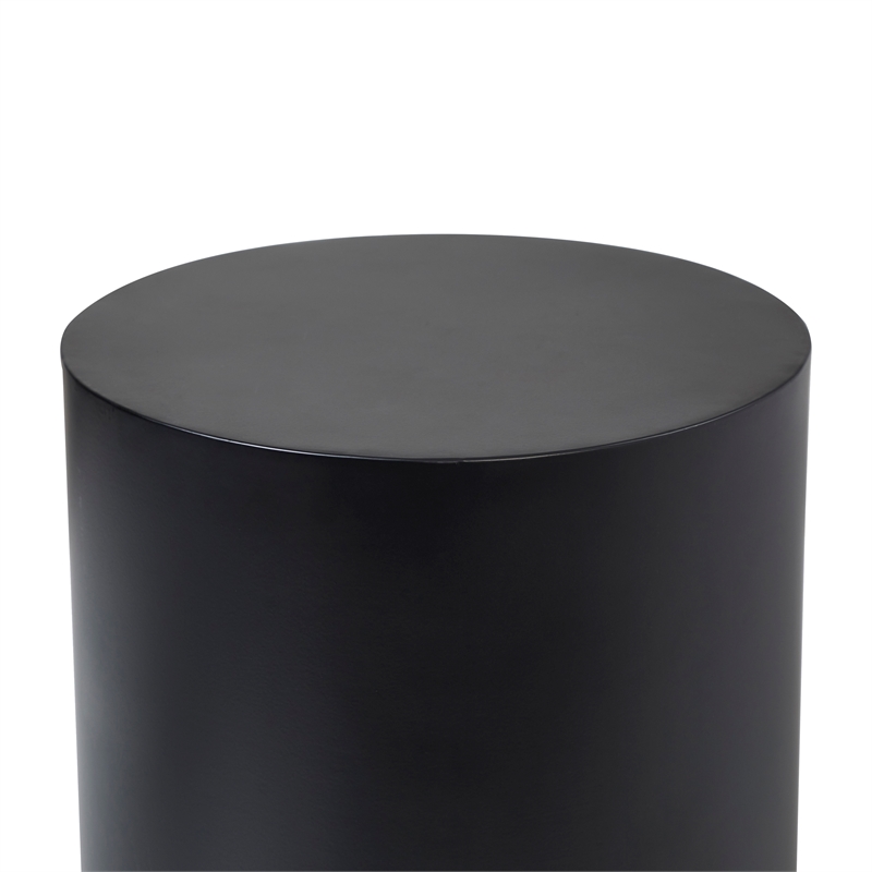 Domus Indoor Iron Sheet Indoor/Outdoor Side Table Matte Black