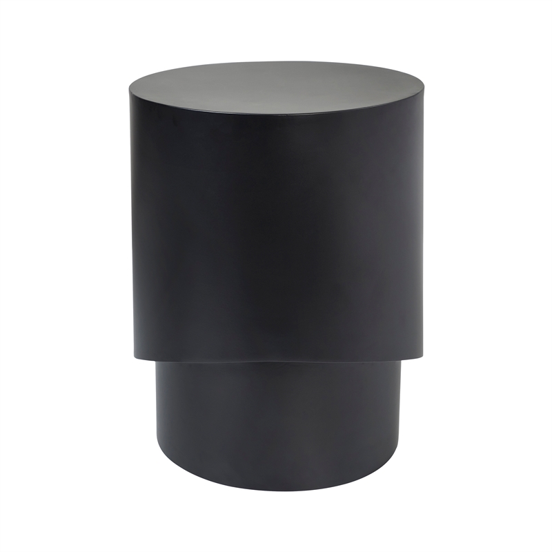 Domus Indoor Iron Sheet Indoor/Outdoor Side Table Matte Black