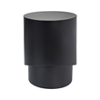 Domus Indoor Iron Sheet Indoor/Outdoor Side Table Matte Black