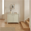 Aida Indoor Mango Wood Cabinet Beige