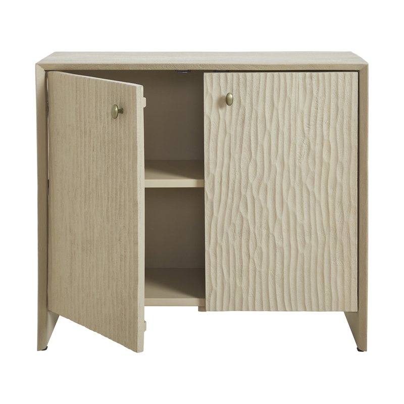 Aida Indoor Mango Wood Cabinet Beige