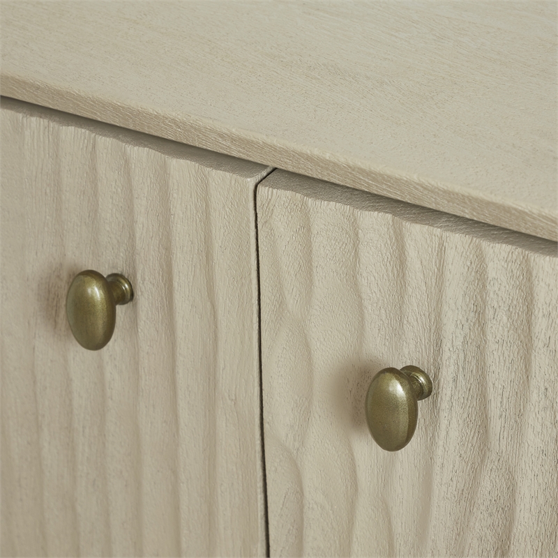 Aida Indoor Mango Wood Cabinet Beige