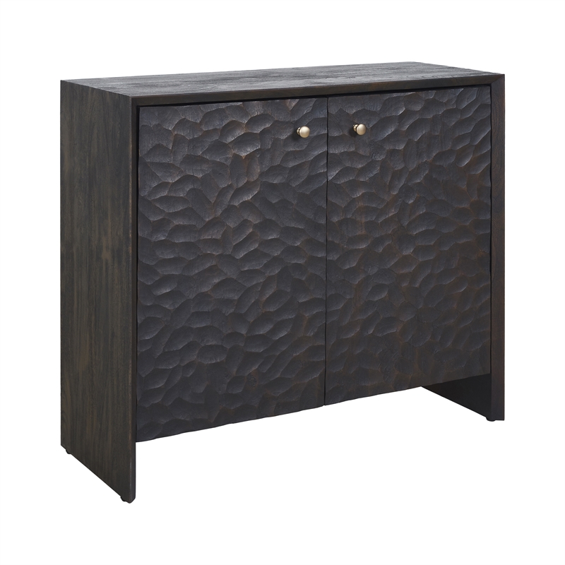 Jean Indoor Mango Wood Cabinet Dark Brown