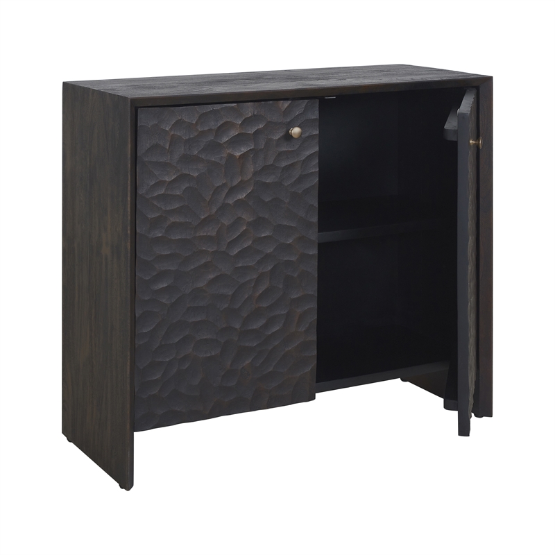 Jean Indoor Mango Wood Cabinet Dark Brown