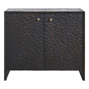 Jean Indoor Mango Wood Cabinet Dark Brown