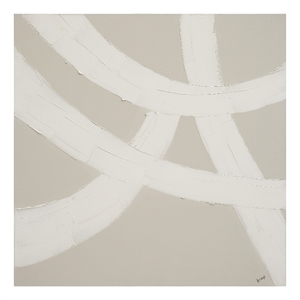 Abreo 50&quot Wide Canvas Art White