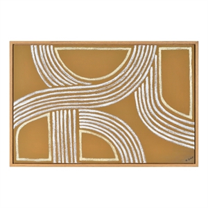 Milestone 60&quot Wide Canvas Art Beige