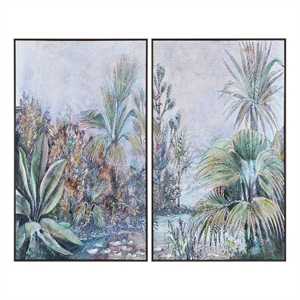 Labyrinth 30&quot Wide Canvas Art Green