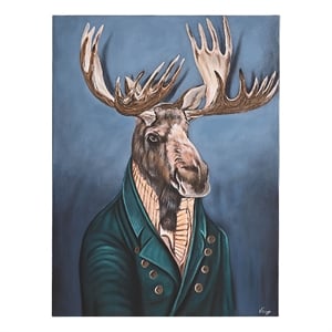 Leandre 36&quot Wide Canvas Art Blue