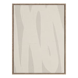 Allegra 36.1&quot Wide Canvas Art with Wood Frame Oak