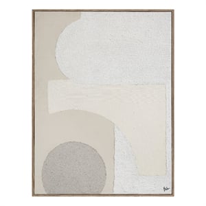 Canberra 48.2&quot Wide Canvas Art with Wood Frame Oak