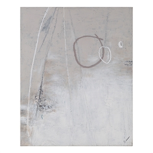 Pinceau 40&quot Wide Canvas Art White