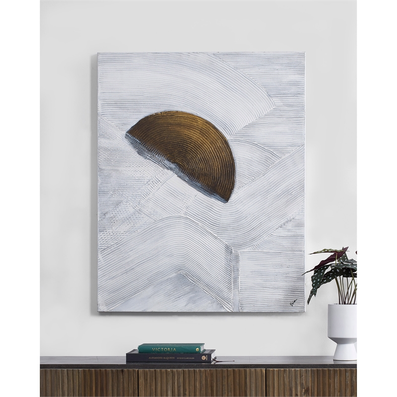 Skylab 32'' Wide Canva Art Off white