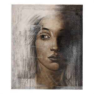 Cassandra 50&quot Wide Canvas Art Off white