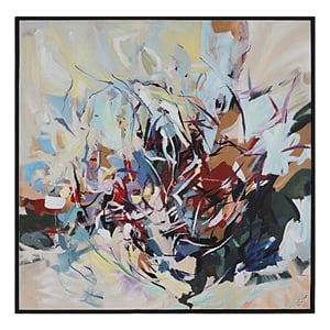 Iman 50&quot H x 50&quot W Canvas Art White