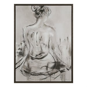 Evelyne 48&quot H x 36&quot W Canvas Art White