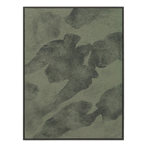 Olivea 36&quot Wide Canvas Art with Wood Frame Charcoal