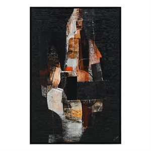 Nocturne 40&quot Wide Canvas Art with Wood Frame Black