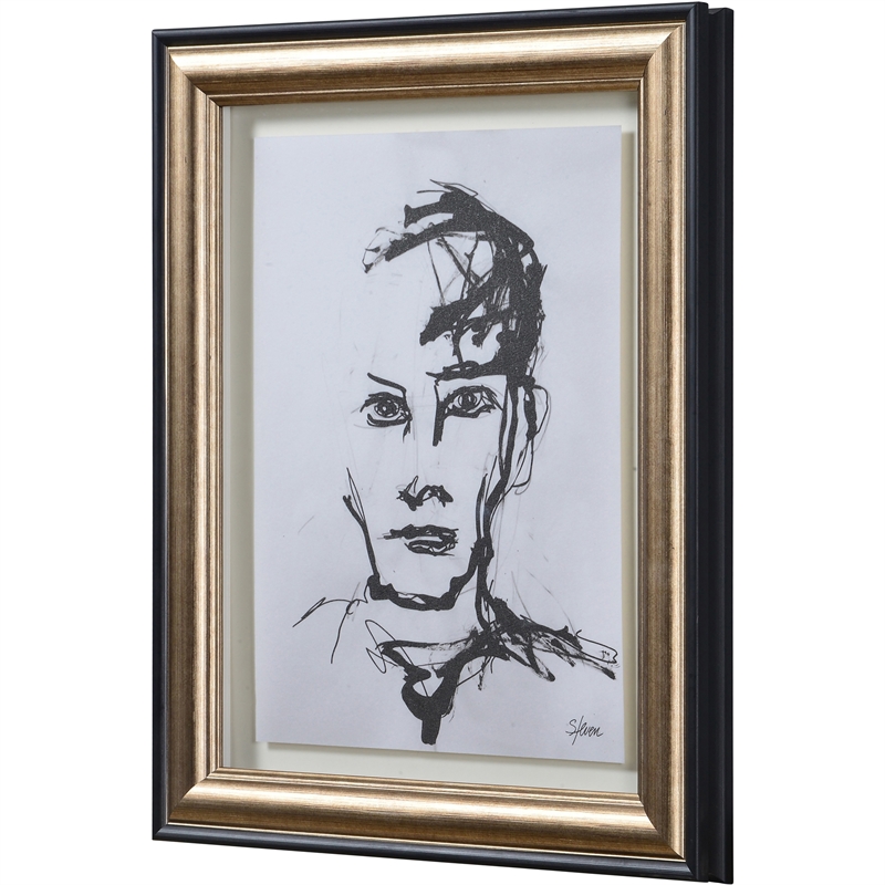 Studio Line - Sketch 4 Piece Wide Wall Art Black