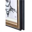 Studio Line - Sketch 4 Piece Wide Wall Art Black