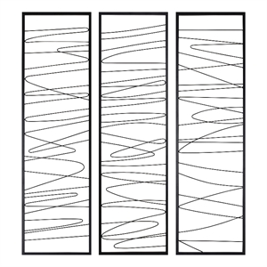 Studio Line - Linear 19.8&quot Wide Wall Art Black
