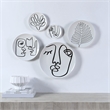 Solange 5 Piece Wide Wall Art Black