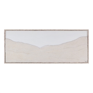 Bobier 60&quot Wide Wall Art with Wood Frame Cream