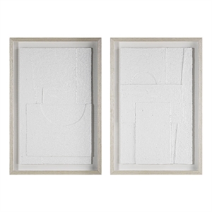 Linen 24.0&quot Wide Wall Decor Printed Artwork (2 Piece Set)