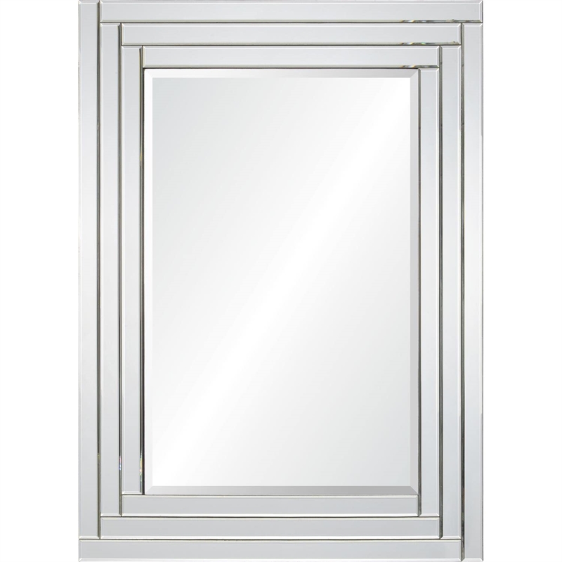 Renwil Edessa Contemporary Mirror in Step Pattern Frame