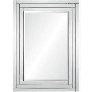 Renwil Edessa Contemporary Mirror in Step Pattern Frame