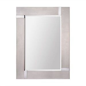 Renwil Capiz Beveled Mirror in Silver Leaf w/Chrome Corner
