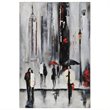 Renwil Bustling City I Frameless Canvas Wall Art in Multi-Color