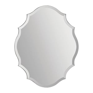 Renwil Emma Beveled Mirror in Wave Pattern Frame
