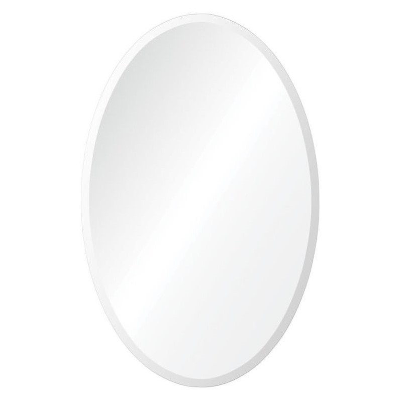 Renwil Frances Bevelled Oval Mirror in All Glass