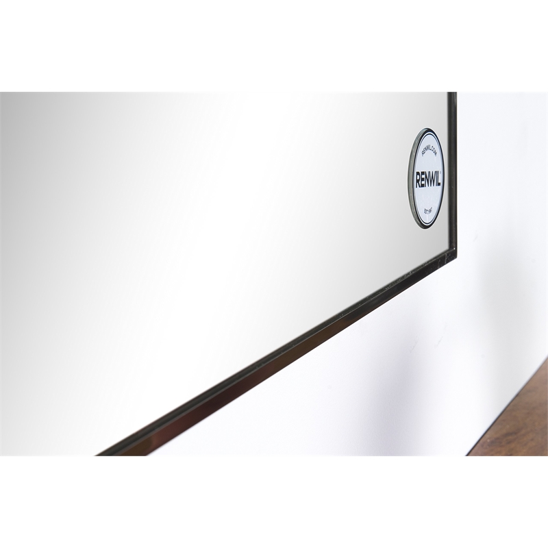 Renwil Crake Rectangular Metal Mirror in Stainless Steel