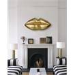 Renwil Kiss Kiss Frameless Resin Wall Art in Gold Leaf Finish