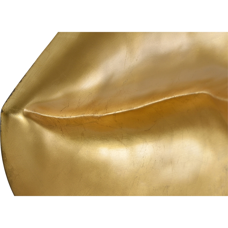 Renwil Kiss Kiss Frameless Resin Wall Art in Gold Leaf Finish
